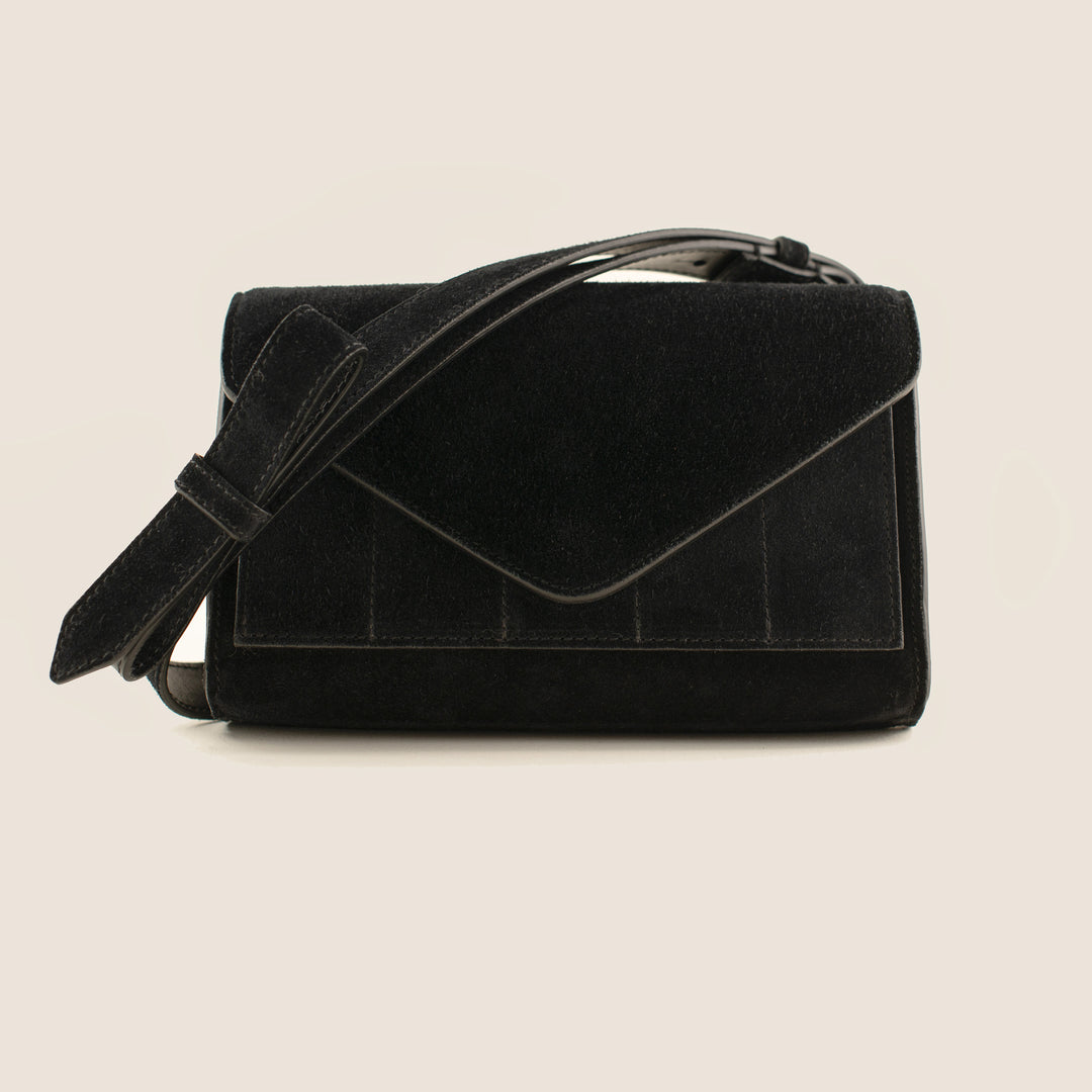 INTASCA Bag || Black Suede – MICOLI - Main Image